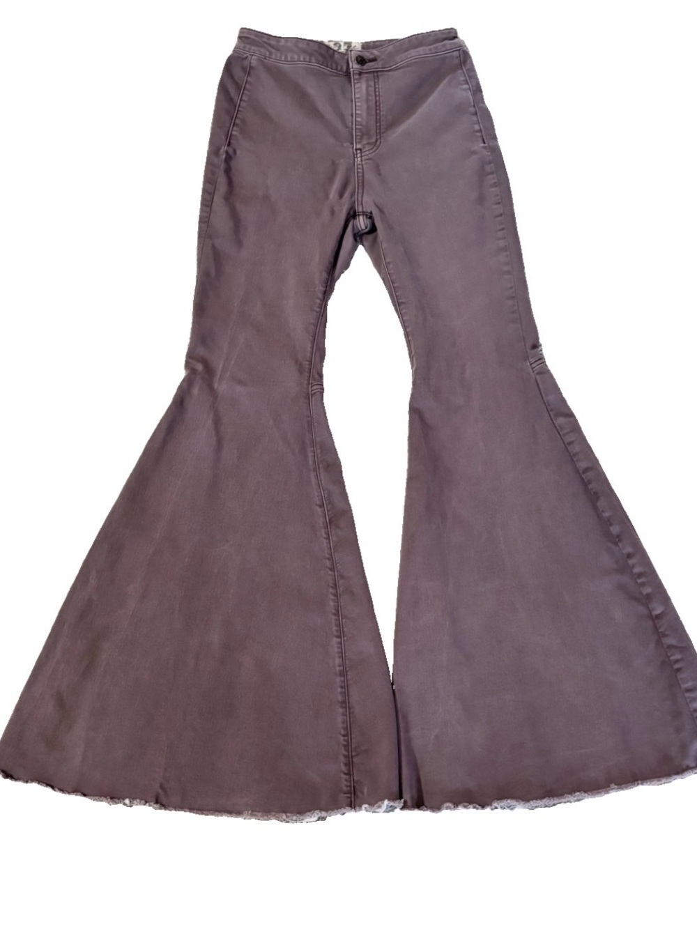 We The Free By Free People Just Float On Dusty Purple Flare Jeans Size 27 - Picture 2 of 10